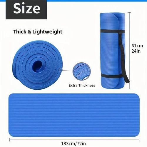 THICK Gym/Yoga Mat + Carrying Strap - Blue Item | Buy THICK Gym/Yoga Mat + Carrying Strap - Blue | SPOP Enterprise Global